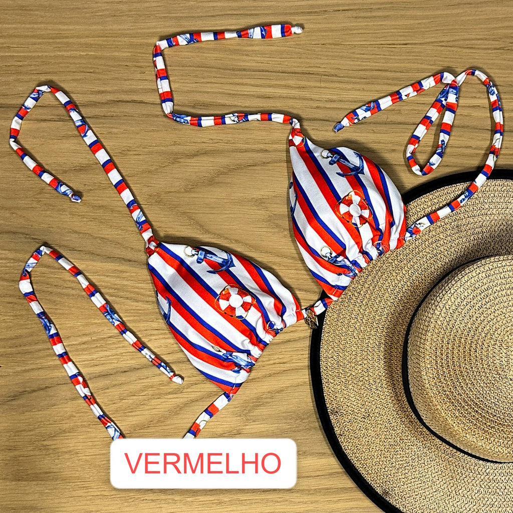 BIQUÍNI ESTEMPAS DO BRASIL TOP CORTININHA