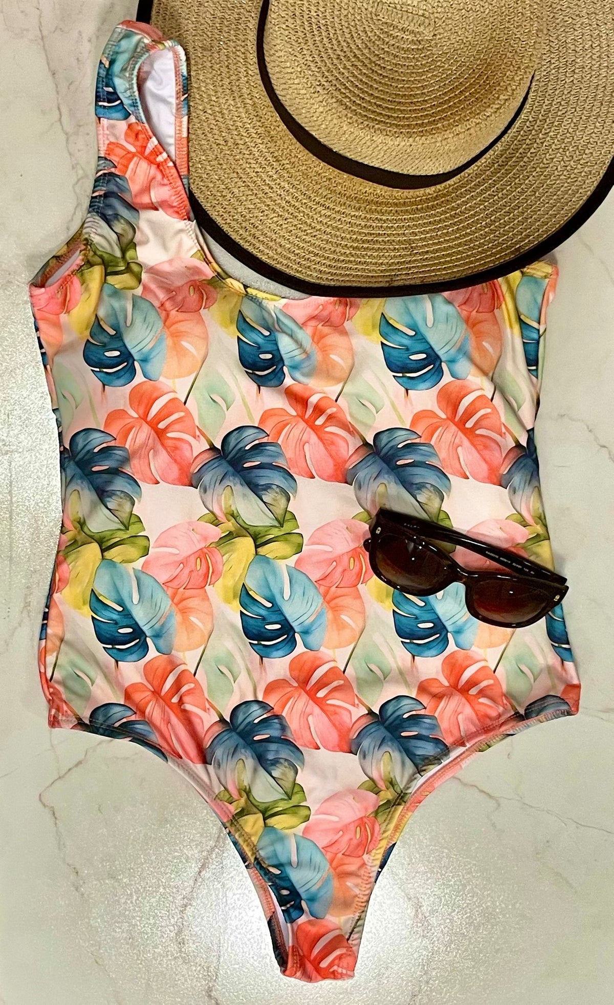 Maiô de Praia Feminino Jardim do Atlântico – Maiô floral com decote nas costa